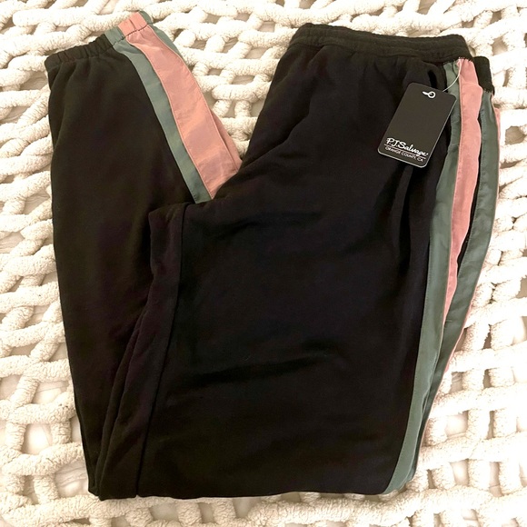 PJ Salvage Sister Satin-Stripe Jogger Pajama Pants - Picture 4 of 5